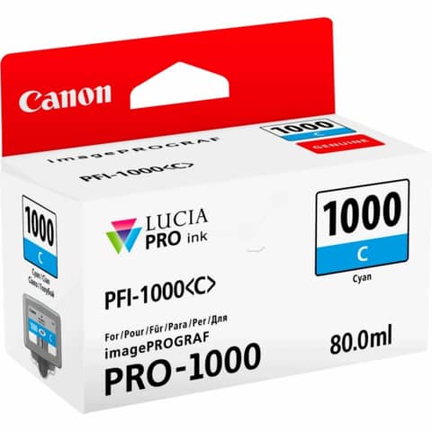 Cartuccia inkjet PFI-1000C Canon ciano  0547C001